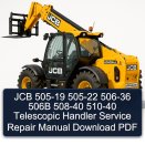 JCB 505-19 505-22 506-36 506B 508-40 510-40 Telescopic Handler Service Repair Manual Download PDF