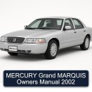 MERCURY Grand MARQUIS Owners Manual 2002