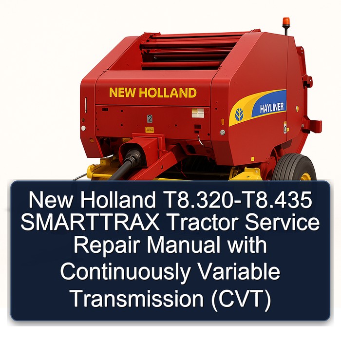 New Holland T8.320-T8.435 SMARTTRAX Tractor Service Repair Manual with Continuously Variable Transmission (CVT)