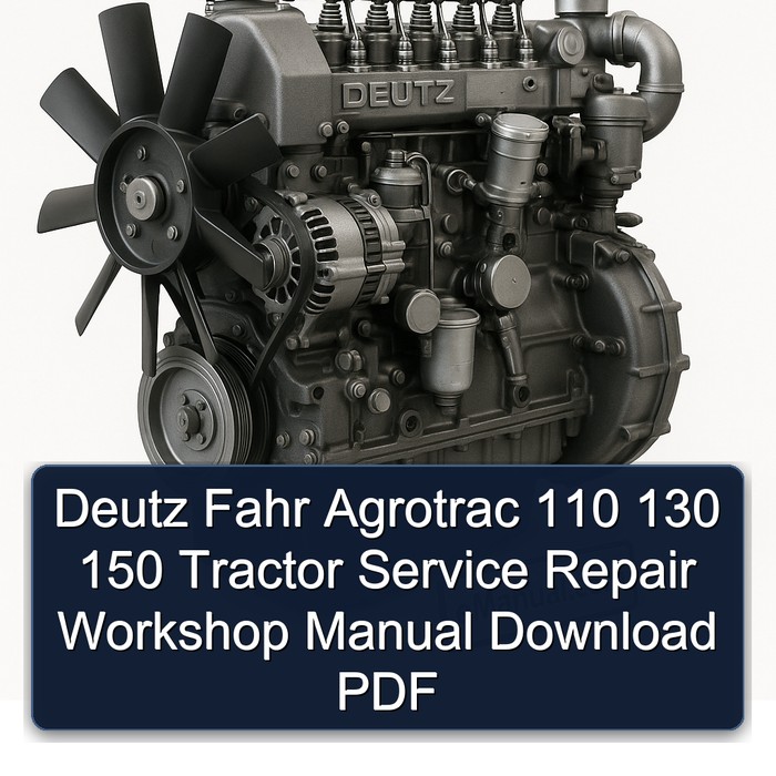 Deutz Fahr Agrotrac 110 130 150 Tractor Service Repair Workshop Manual Download PDF