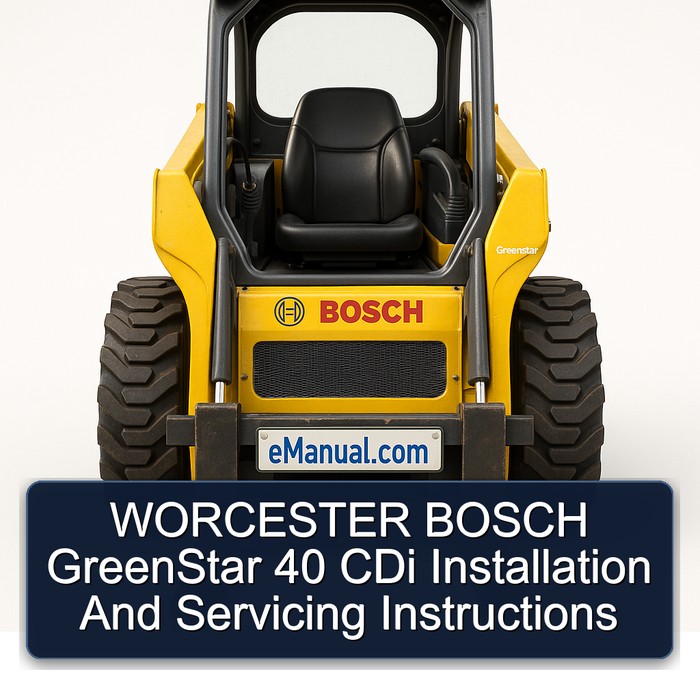 WORCESTER BOSCH GreenStar 40 CDi Installation And Servicing Instructions