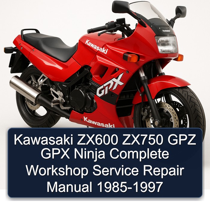 Kawasaki ZX600 ZX750 GPZ GPX Ninja Complete Workshop Service Repair Manual 1985-1997