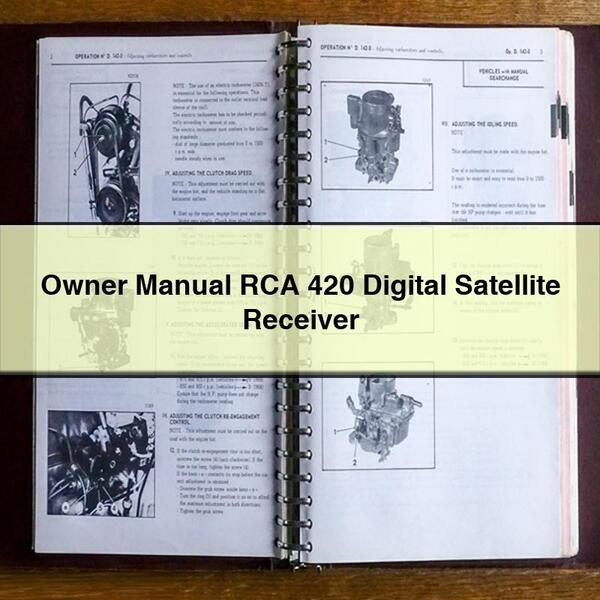 Owner Manual RCA 420 Digital Satellite Receiver