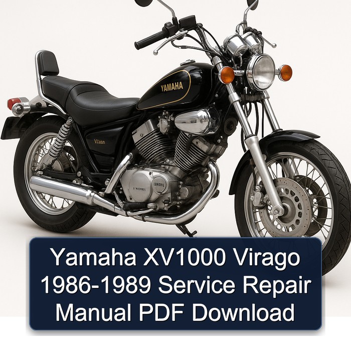 Yamaha XV1000 Virago 1986-1989 Service Repair Manual PDF Download