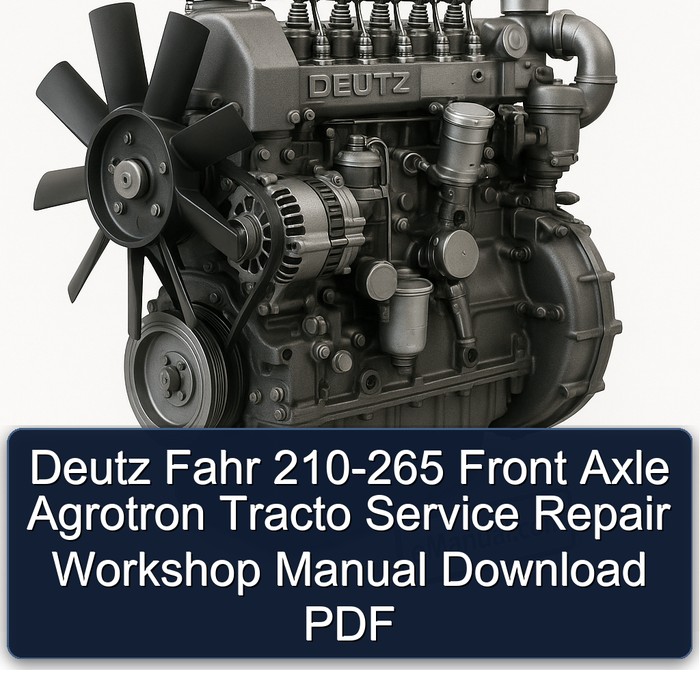 Deutz Fahr 210-265 Front Axle Agrotron Tracto Service Repair Workshop Manual Download PDF