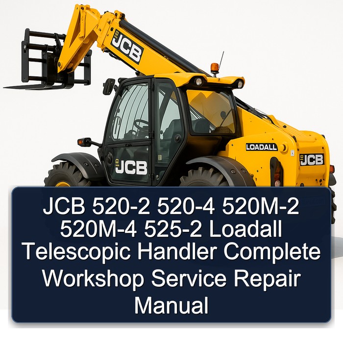 JCB 520-2 520-4 520M-2 520M-4 525-2 Loadall Telescopic Handler Complete Workshop Service Repair Manual