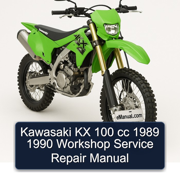 Kawasaki KX 100 cc 1989 1990 Workshop Service Repair Manual