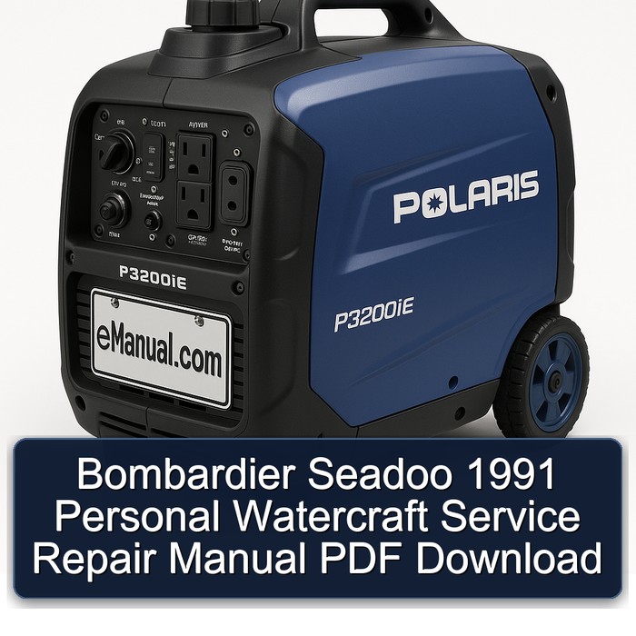 Bombardier Seadoo 1991 Personal Watercraft Service Repair Manual PDF Download