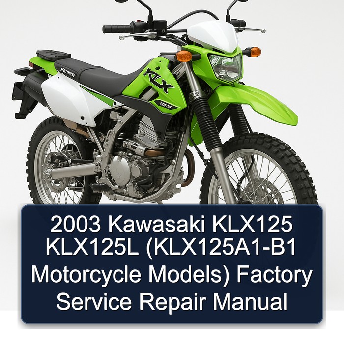 2003 Kawasaki KLX125 KLX125L (KLX125A1-B1 Motorcycle Models) Factory Service Repair Manual