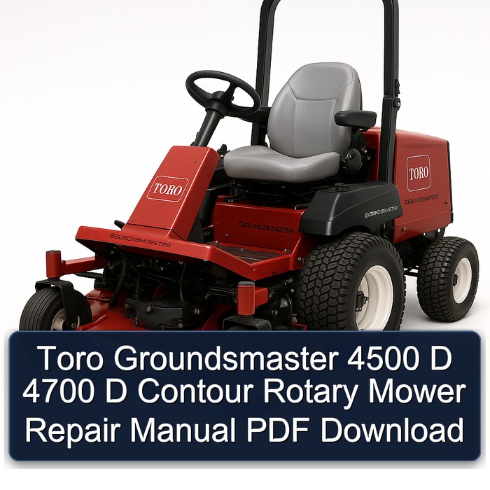 Toro Groundsmaster 4500 D 4700 D Contour Rotary Mower Repair Manual PDF Download