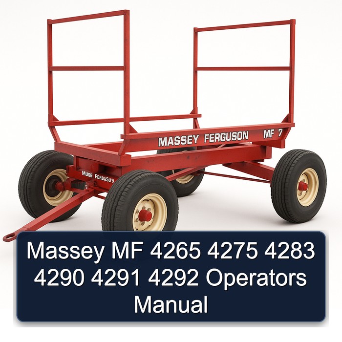 Massey MF 4265 4275 4283 4290 4291 4292 Operators Manual