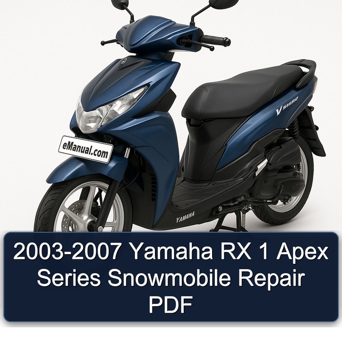 2003-2007 Yamaha RX 1 Apex Series Snowmobile Repair PDF