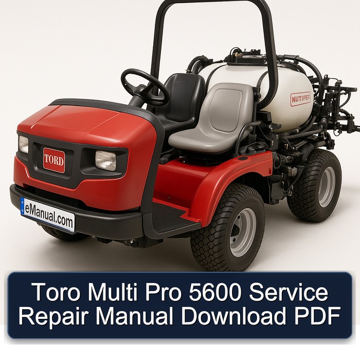 Toro Multi Pro 5600 Service Repair Manual Download PDF
