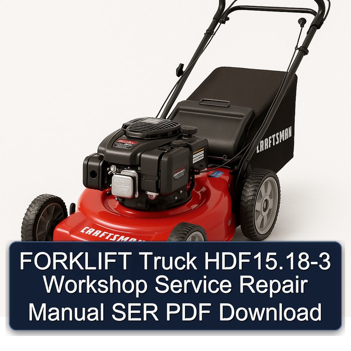 FORKLIFT Truck HDF15.18-3 Workshop Service Repair Manual SER PDF Download
