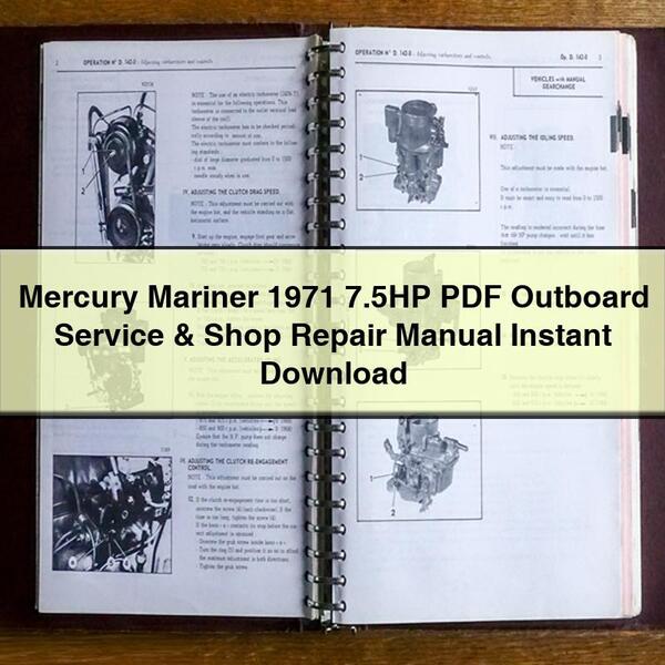 Mercury Mariner 1971 7.5HP Outboard Service Repair Manual