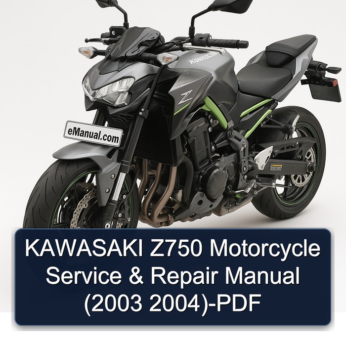 KAWASAKI Z750 Motorcycle Service & Repair Manual (2003 2004)-PDF