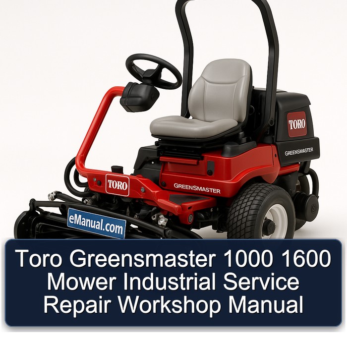 Toro Greensmaster 1000 1600 Mower Industrial Service Repair Workshop Manual