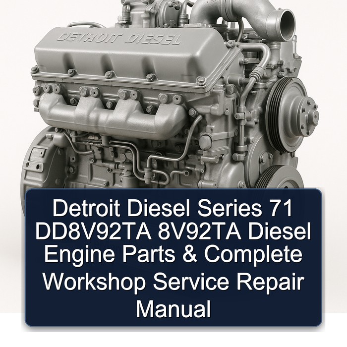 Detroit Diesel Series 71 DD8V92TA 8V92TA Diesel Engine Parts & Complete Workshop Service Repair Manual