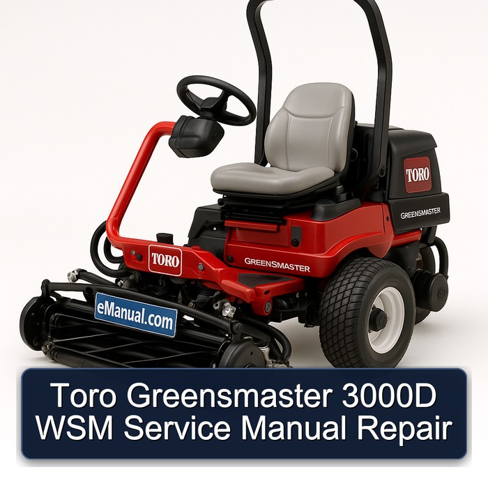 Toro Greensmaster 3000D WSM Service Manual Repair