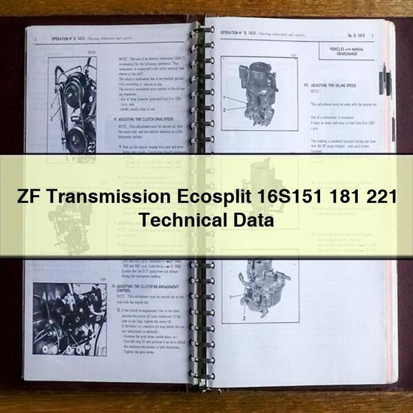 ZF Transmission Ecosplit 16S151 181 221 Technical Data