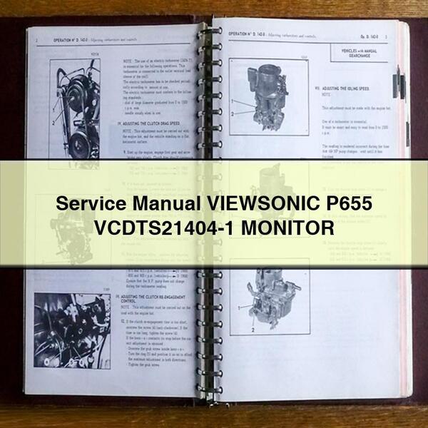 Service Repair Manual VIEWSONIC P655 VCDTS21404-1 MONITOR