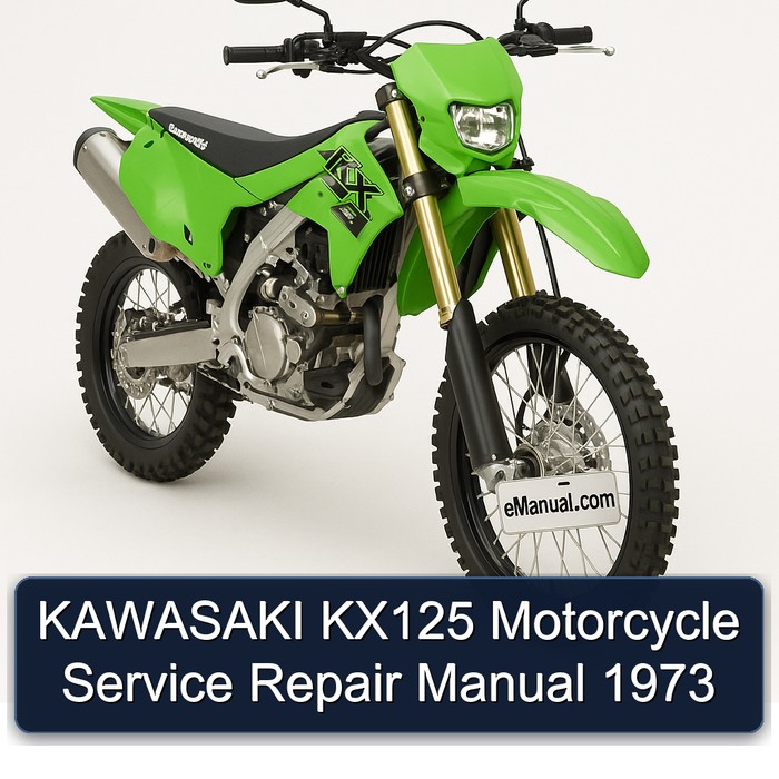 KAWASAKI KX125 Motorcycle Service Repair Manual 1973