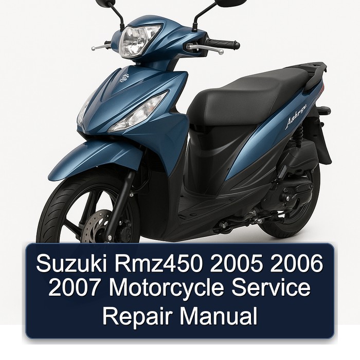 Suzuki Rmz450 2005 2006 2007 Motorcycle Service Repair Manual