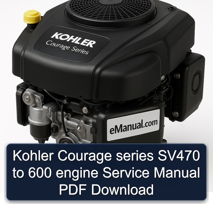Kohler Courage series SV470 to 600 engine Service Manual PDF Download