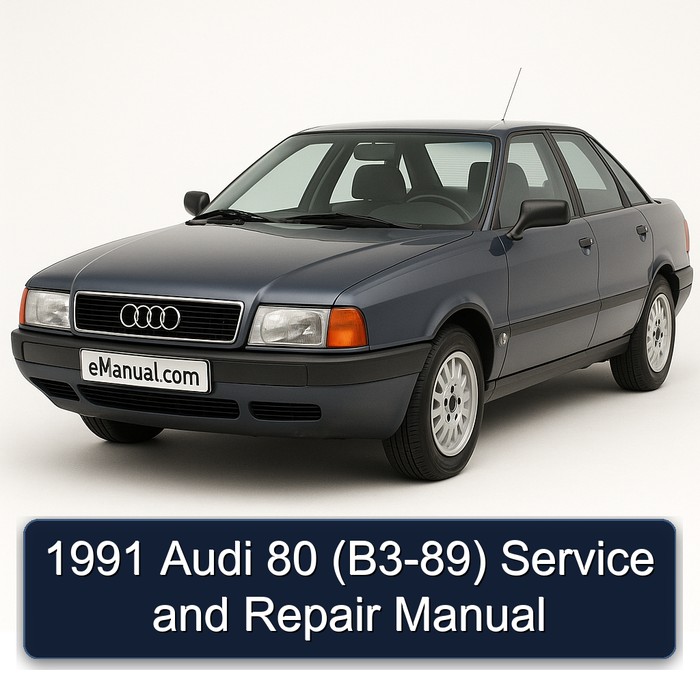 1991 Audi 80 (B3-89) Service and Repair Manual