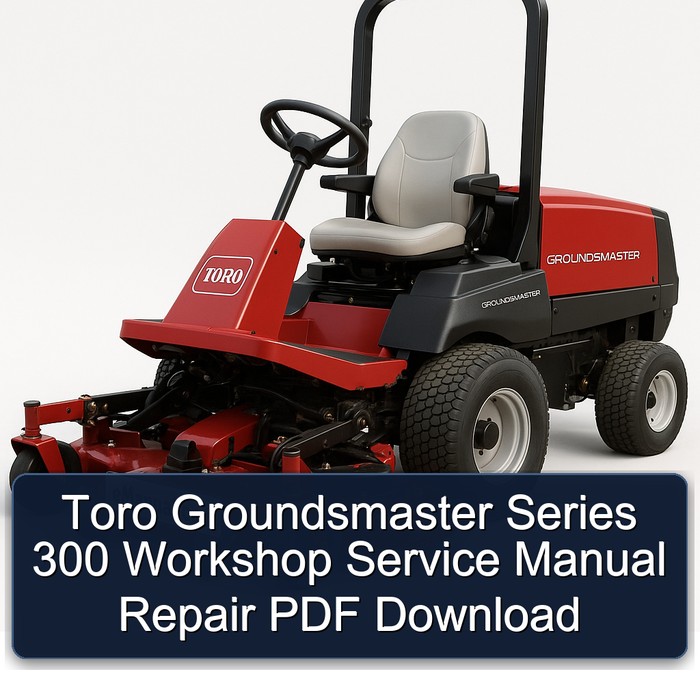 Toro Groundsmaster Series 300 Workshop Service Manual Repair PDF Download