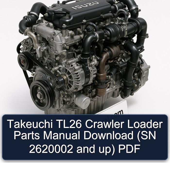 Takeuchi TL26 Crawler Loader Parts Manual Download (SN 2620002 and up) PDF