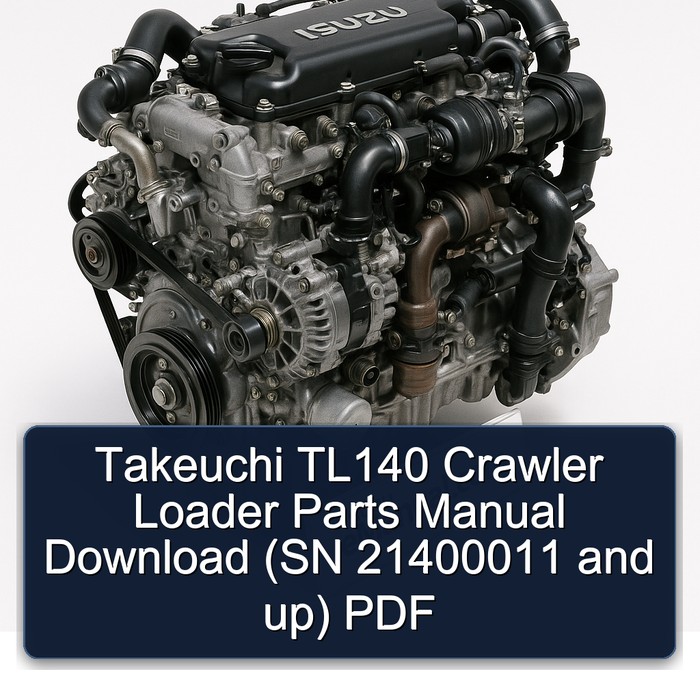 Takeuchi TL140 Crawler Loader Parts Manual Download (SN 21400011 and up) PDF
