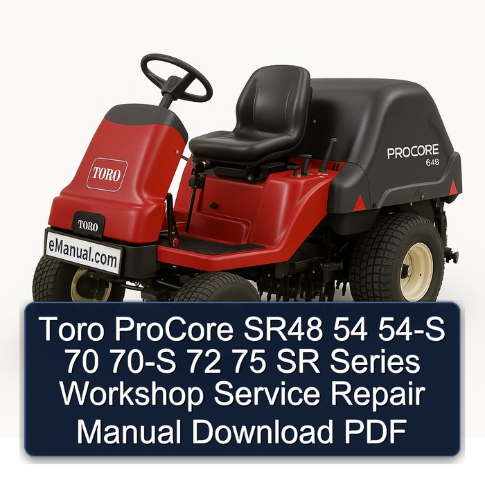 Toro ProCore SR48 54 54-S 70 70-S 72 75 SR Series Workshop Service Repair Manual Download PDF