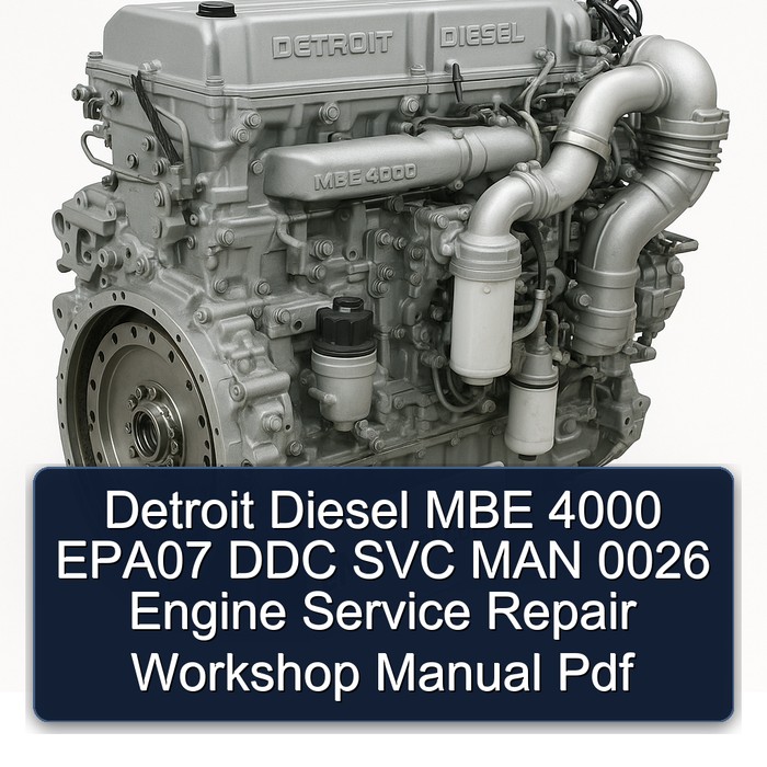 Detroit Diesel MBE 4000 EPA07 DDC SVC MAN 0026 Engine Service Repair Workshop Manual Pdf