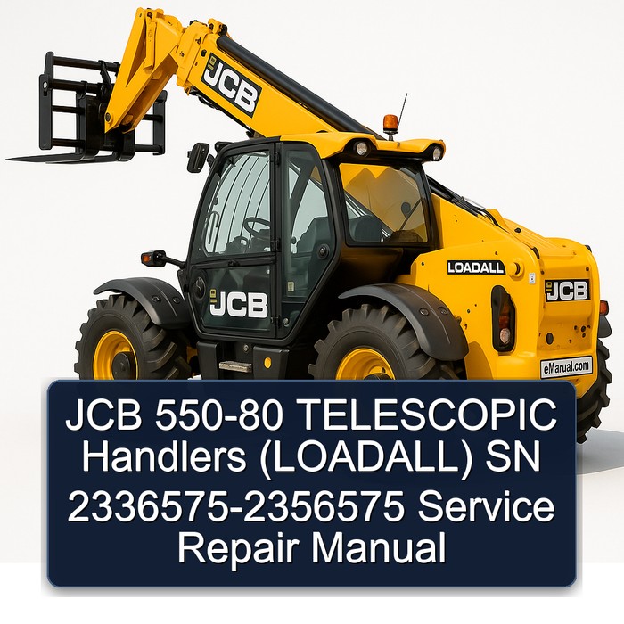JCB 550-80 TELESCOPIC Handlers (LOADALL) SN 2336575-2356575 Service Repair Manual