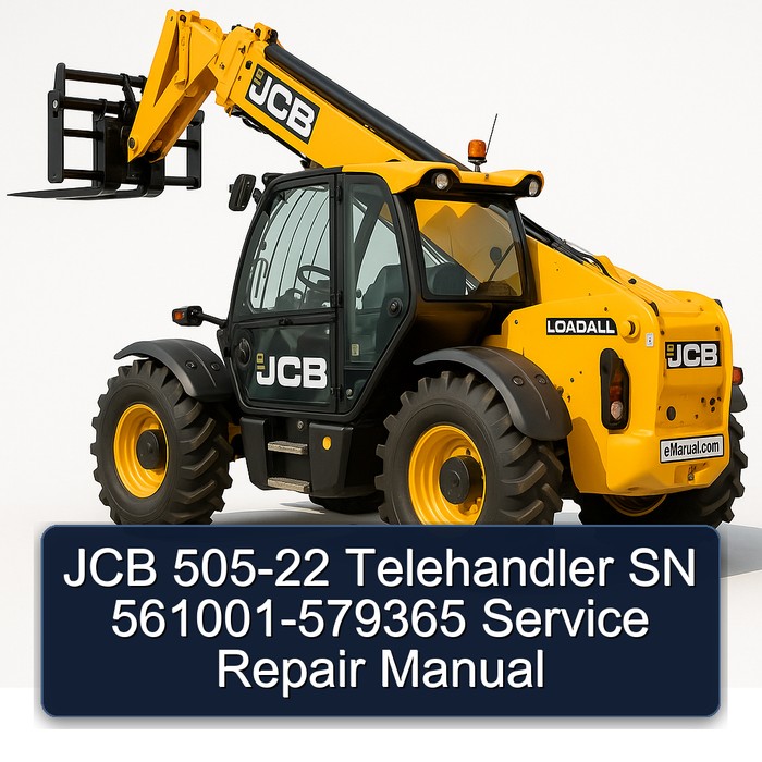 JCB 505-22 Telehandler SN 561001-579365 Service Repair Manual
