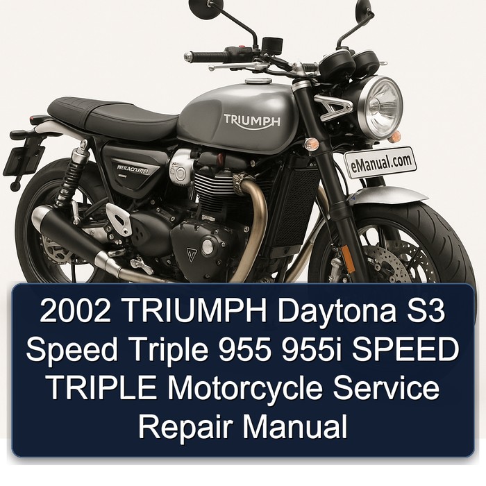 2002 TRIUMPH Daytona S3 Speed Triple 955 955i SPEED TRIPLE Motorcycle Service Repair Manual