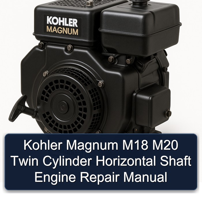 Kohler Magnum M18 M20 Twin Cylinder Horizontal Shaft Engine Repair Manual