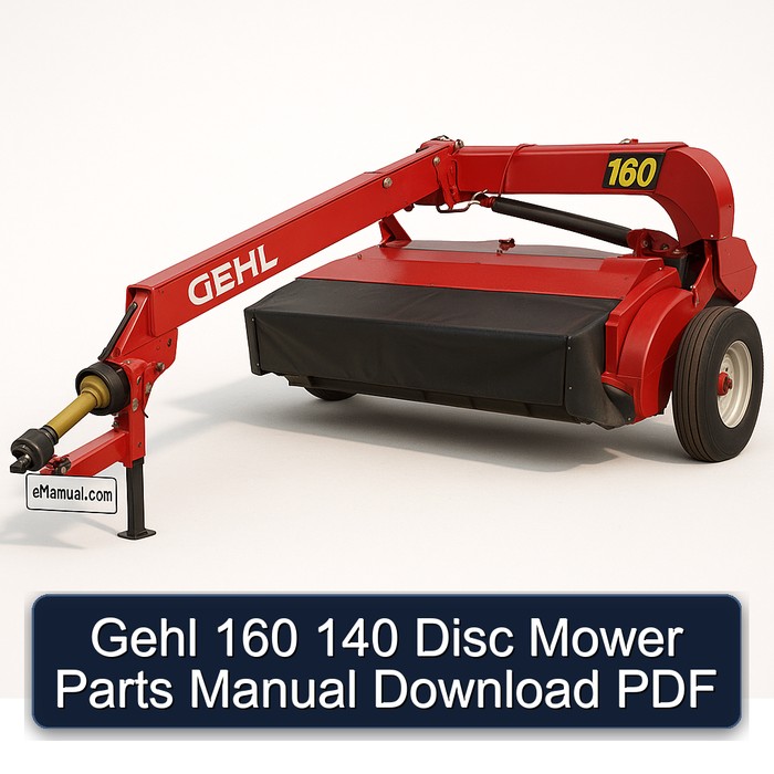 Gehl 160 140 Disc Mower Parts Manual Download PDF