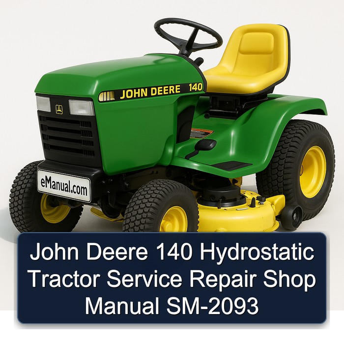 John Deere 140 Hydrostatic Tractor Service Repair Shop Manual SM-2093