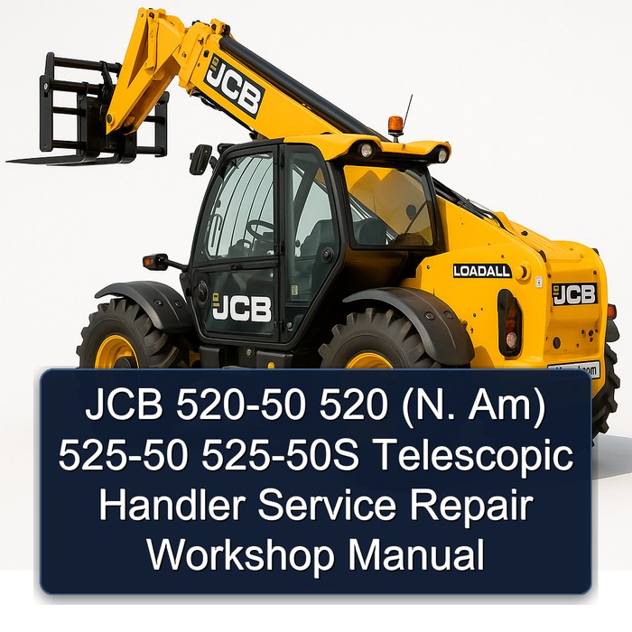 JCB 520-50 520 (N. Am) 525-50 525-50S Telescopic Handler Service Repair Workshop Manual