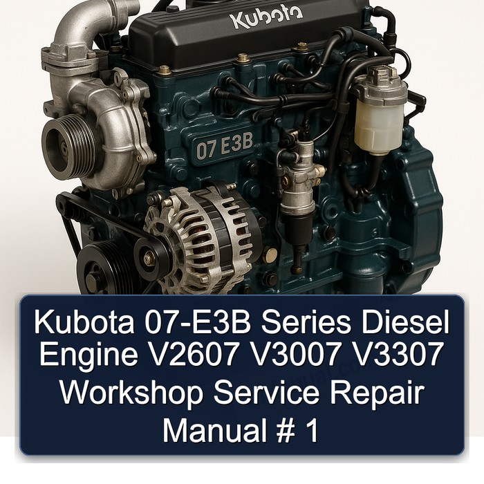 Kubota 07-E3B Series Diesel Engine V2607 V3007 V3307 Workshop Service Repair Manual # 1