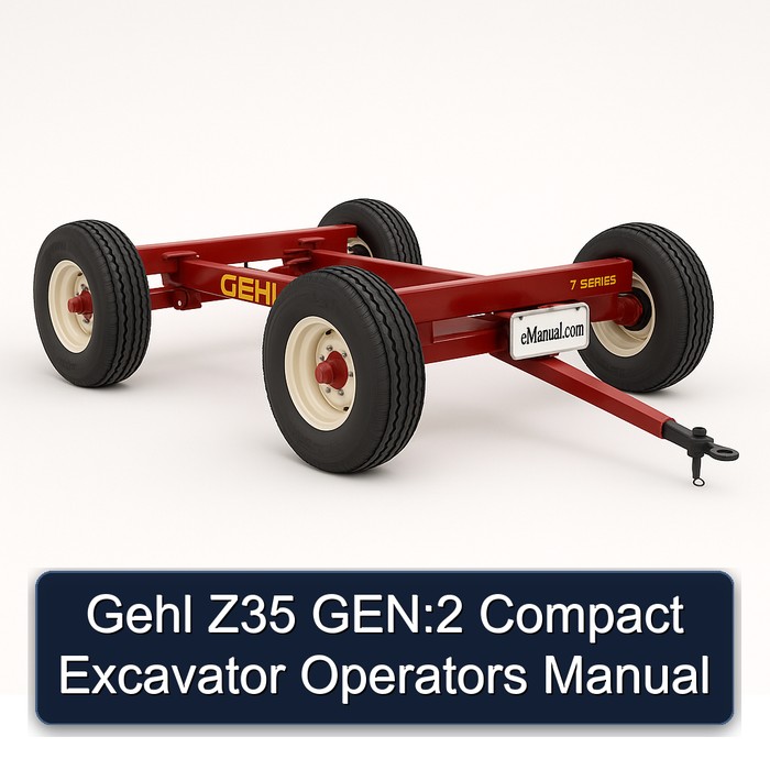 Gehl Z35 GEN:2 Compact Excavator Operators Manual
