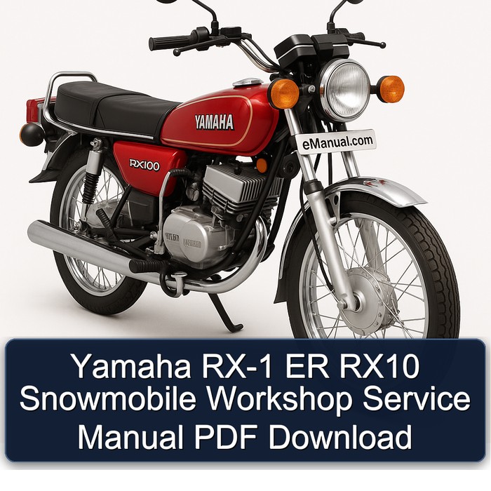 Yamaha RX-1 ER RX10 Snowmobile Workshop Service Manual PDF Download
