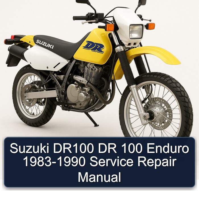 Suzuki DR100 DR 100 Enduro 1983-1990 Service Repair Manual