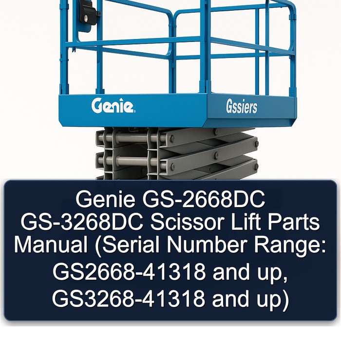 Genie GS-2668DC GS-3268DC Scissor Lift Parts Manual (Serial Number Range: GS2668-41318 and up, GS3268-41318 and up)