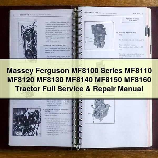 Massey Ferguson MF8100 Series MF8110 MF8120 MF8130 MF8140 MF8150 MF8160 Tractor Full Service & Repair Manual