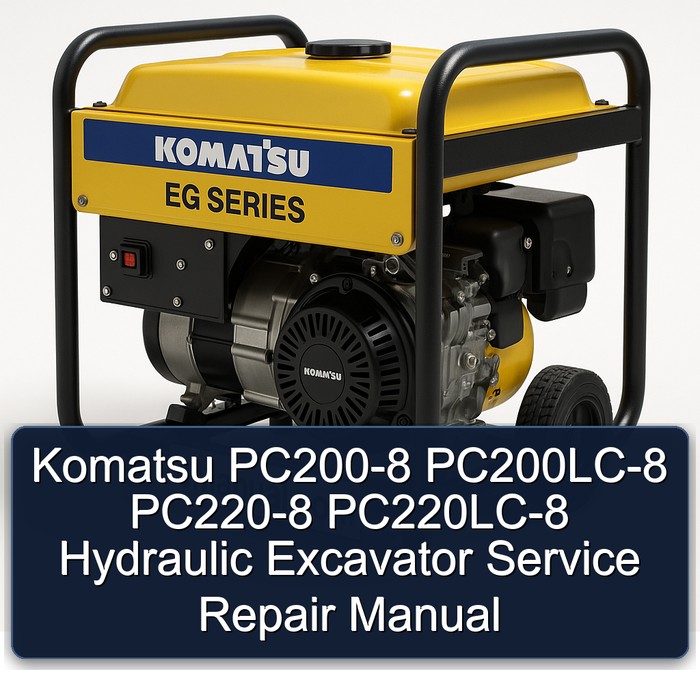 Komatsu PC200-8 PC200LC-8 PC220-8 PC220LC-8 Hydraulic Excavator Service Repair Manual