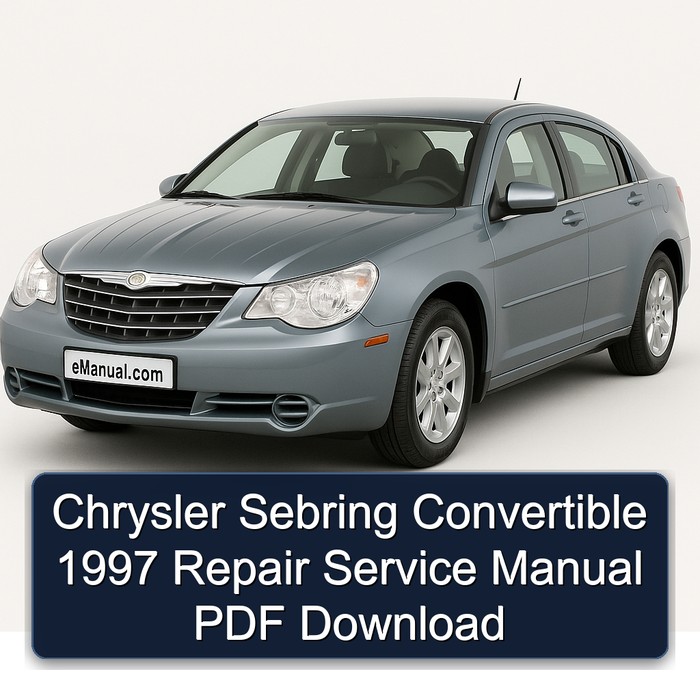 Chrysler Sebring Convertible 1997 Repair Service Manual PDF Download