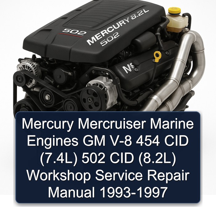 Mercury Mercruiser Marine Engines GM V-8 454 CID (7.4L) 502 CID (8.2L) Workshop Service Repair Manual 1993-1997